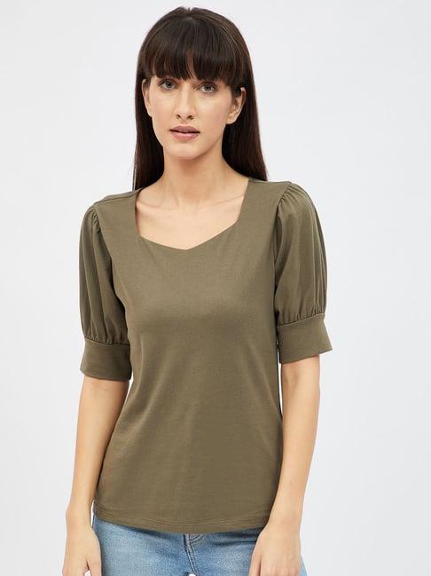 harpa olive regular fit top