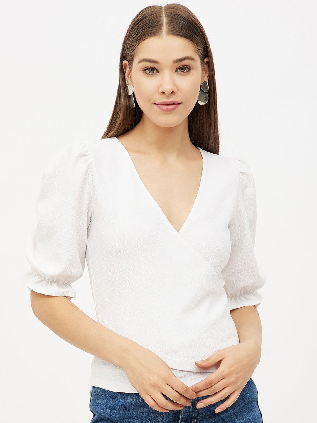 harpa puff sleeves wrap top