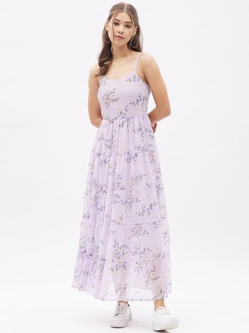 harpa purple floral print maxi dress