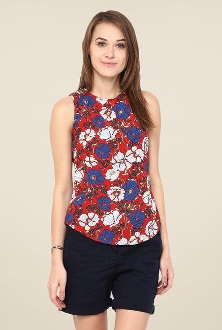 harpa red floral print top