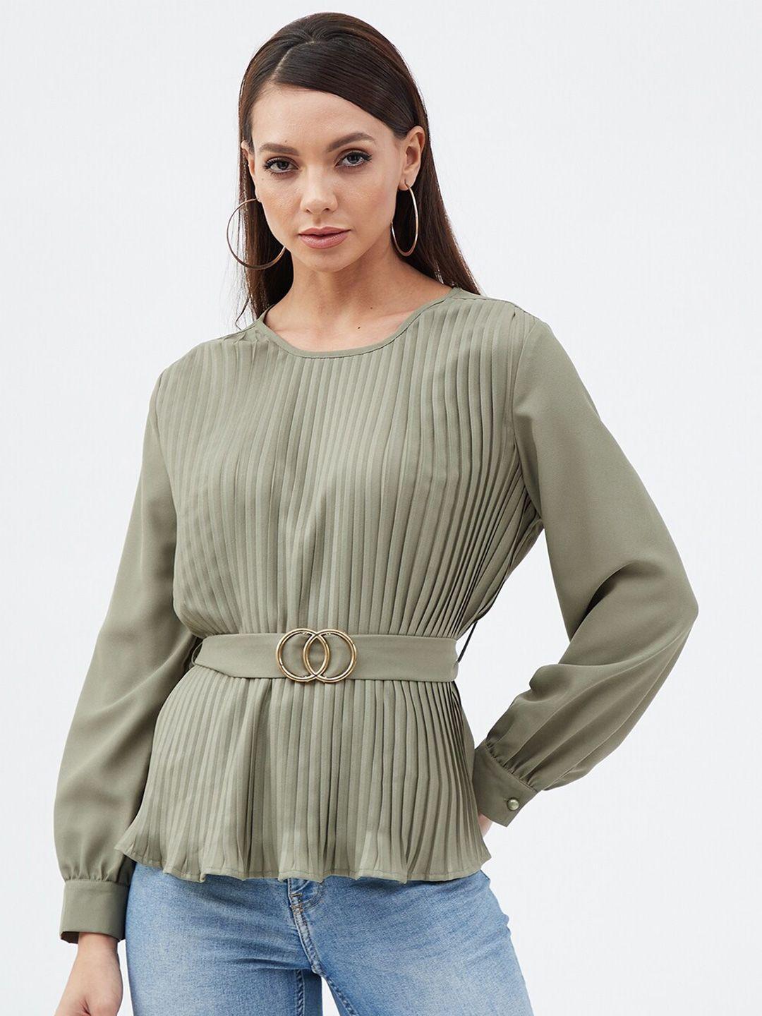 harpa striped cinched waist top