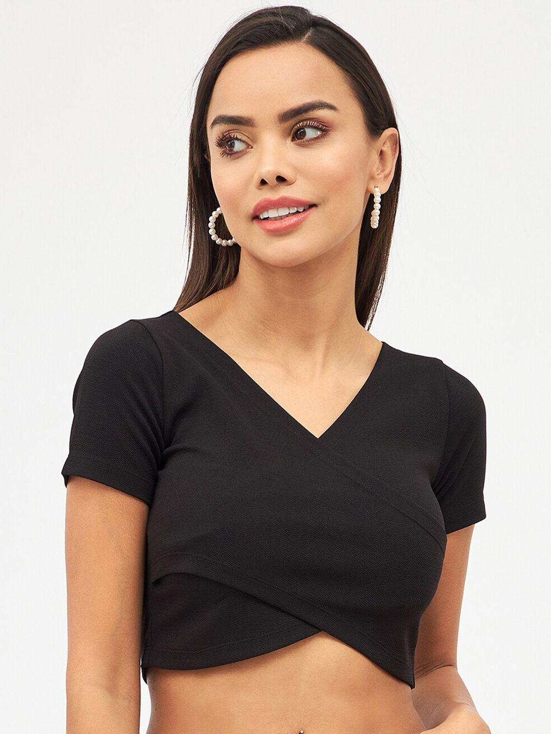 harpa v-neck wrap crop top