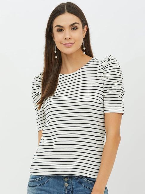 harpa white & black striped top