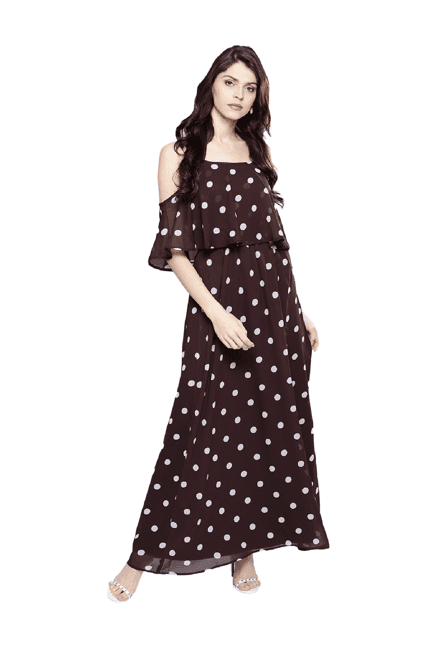 harpa wine polka dot dress