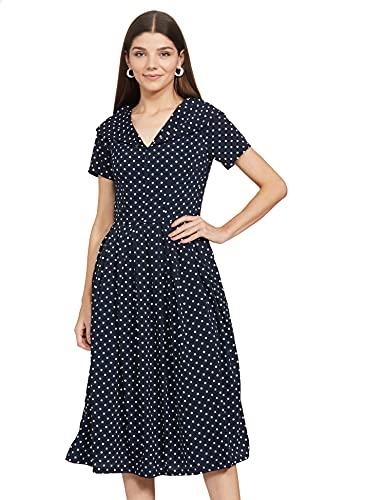 harpa women's pleated dress (gr3202-navy_xl)