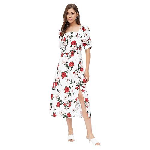 harpa women's polyester a-line calf length dress (gr5991_off white_m)