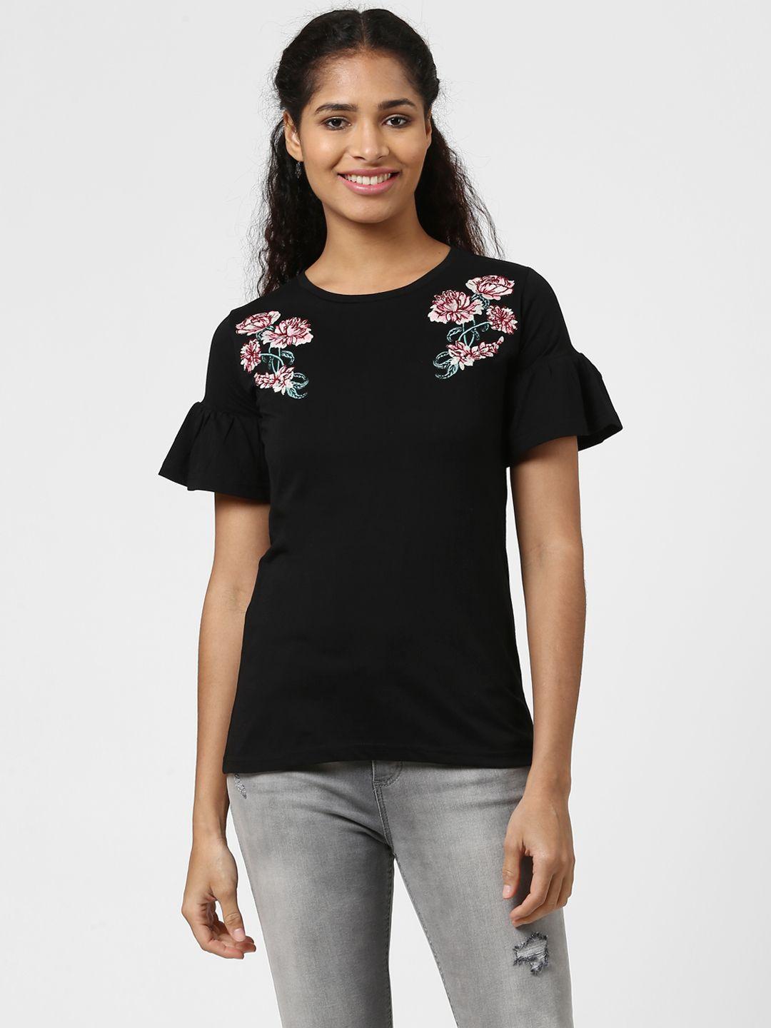 harpa women black embroidered top