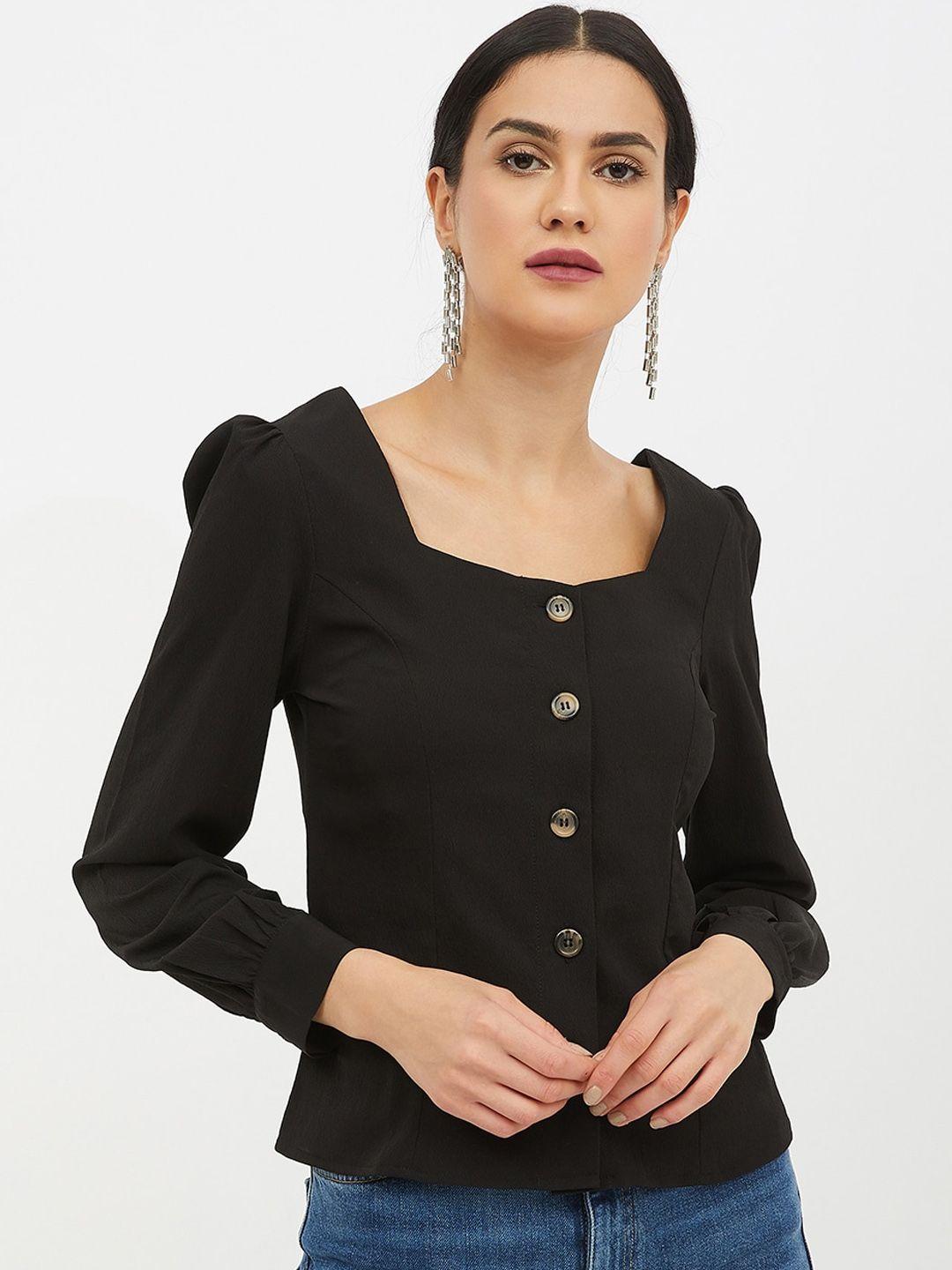 harpa women black solid empire top