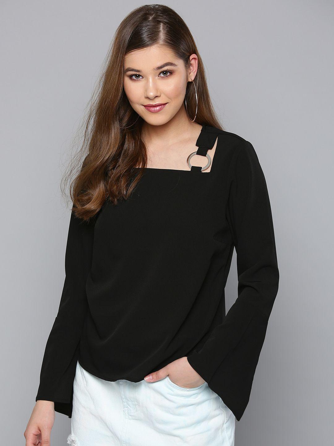 harpa women black solid top