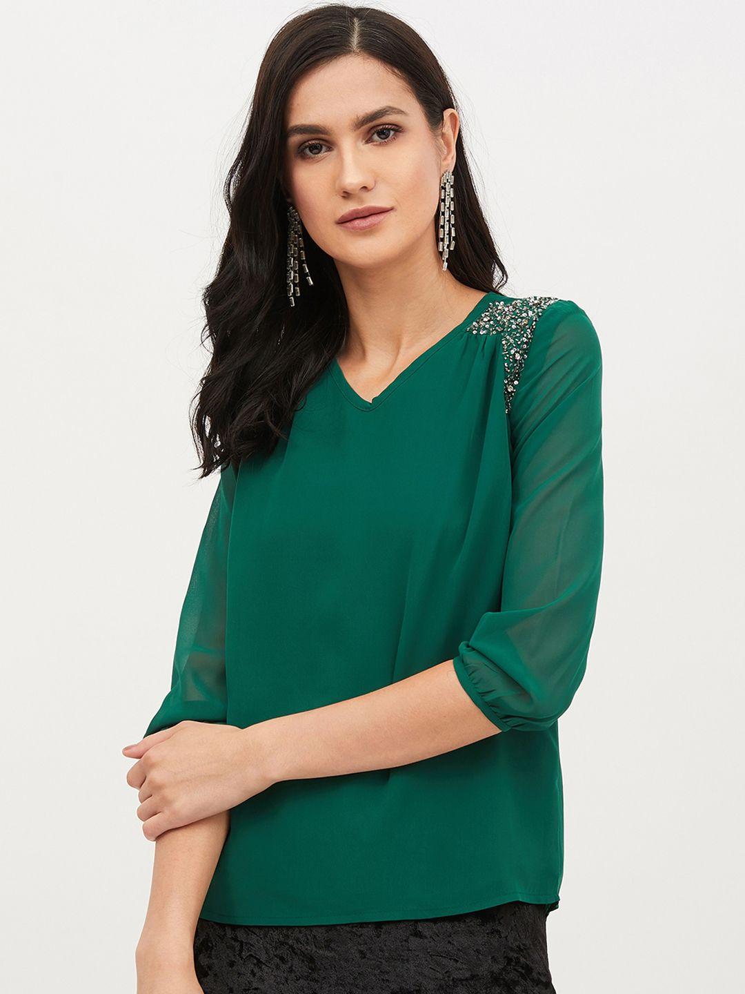 harpa women green solid top