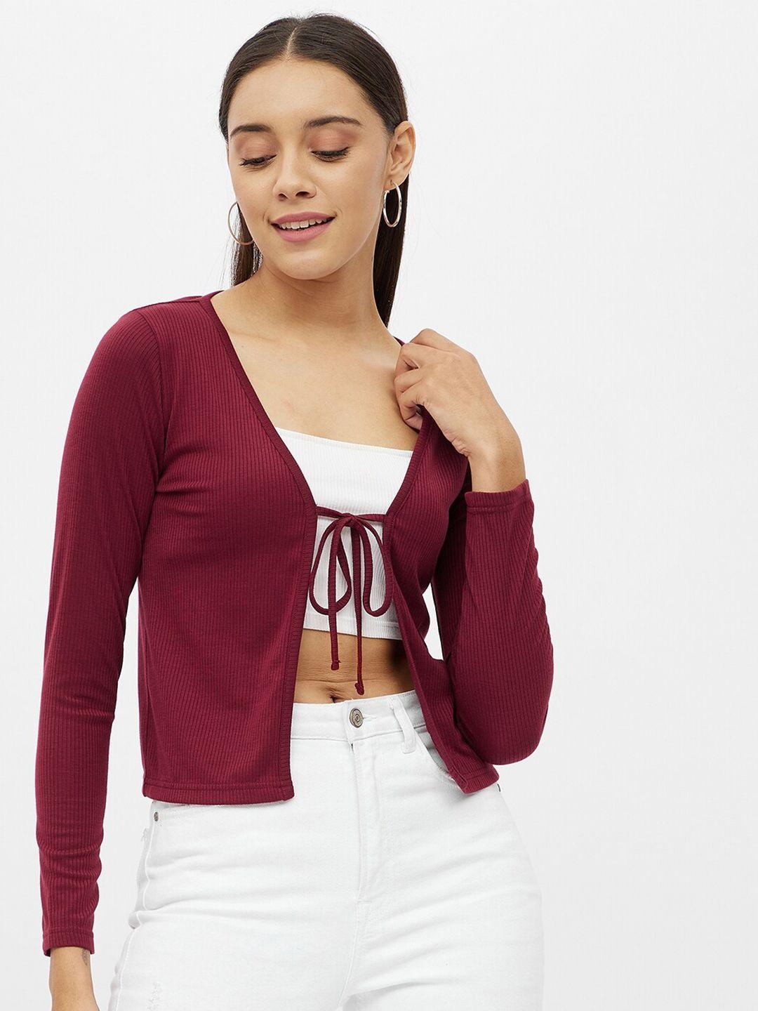 harpa women maroon crop shrug