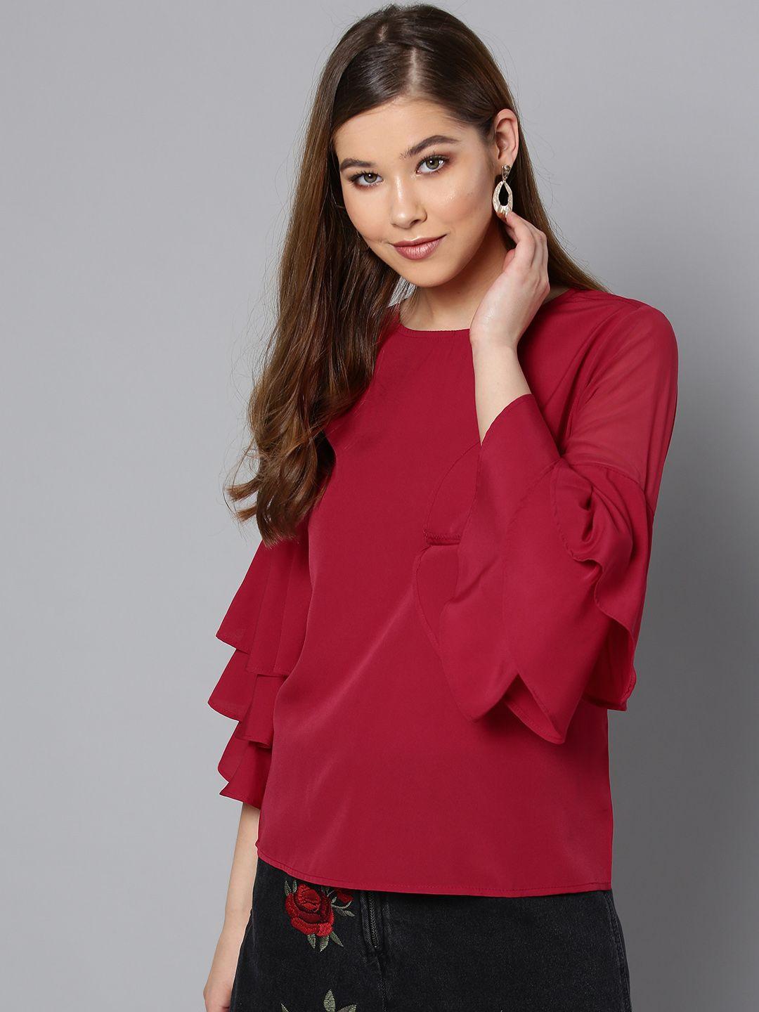 harpa women maroon solid top