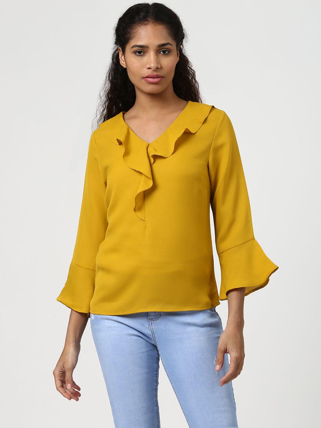 harpa women mustard solid top