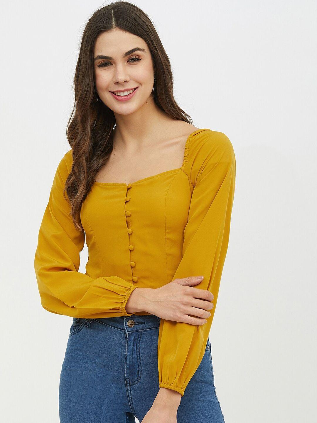 harpa women mustard solid top