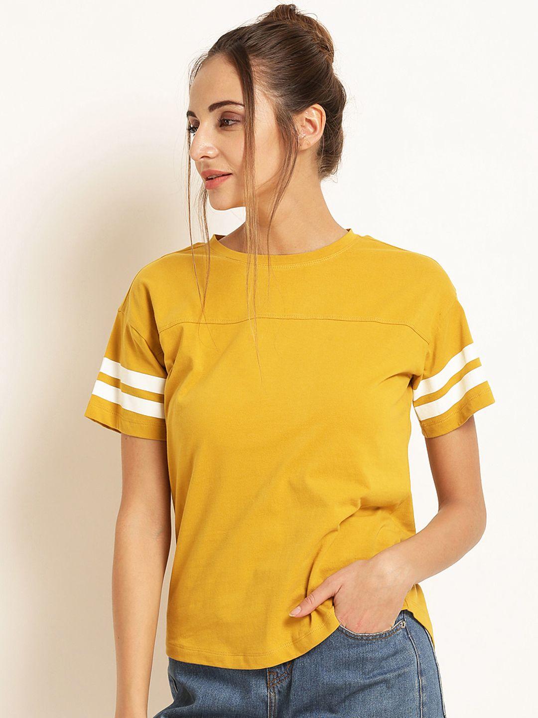 harpa women mustard-yellow solid top