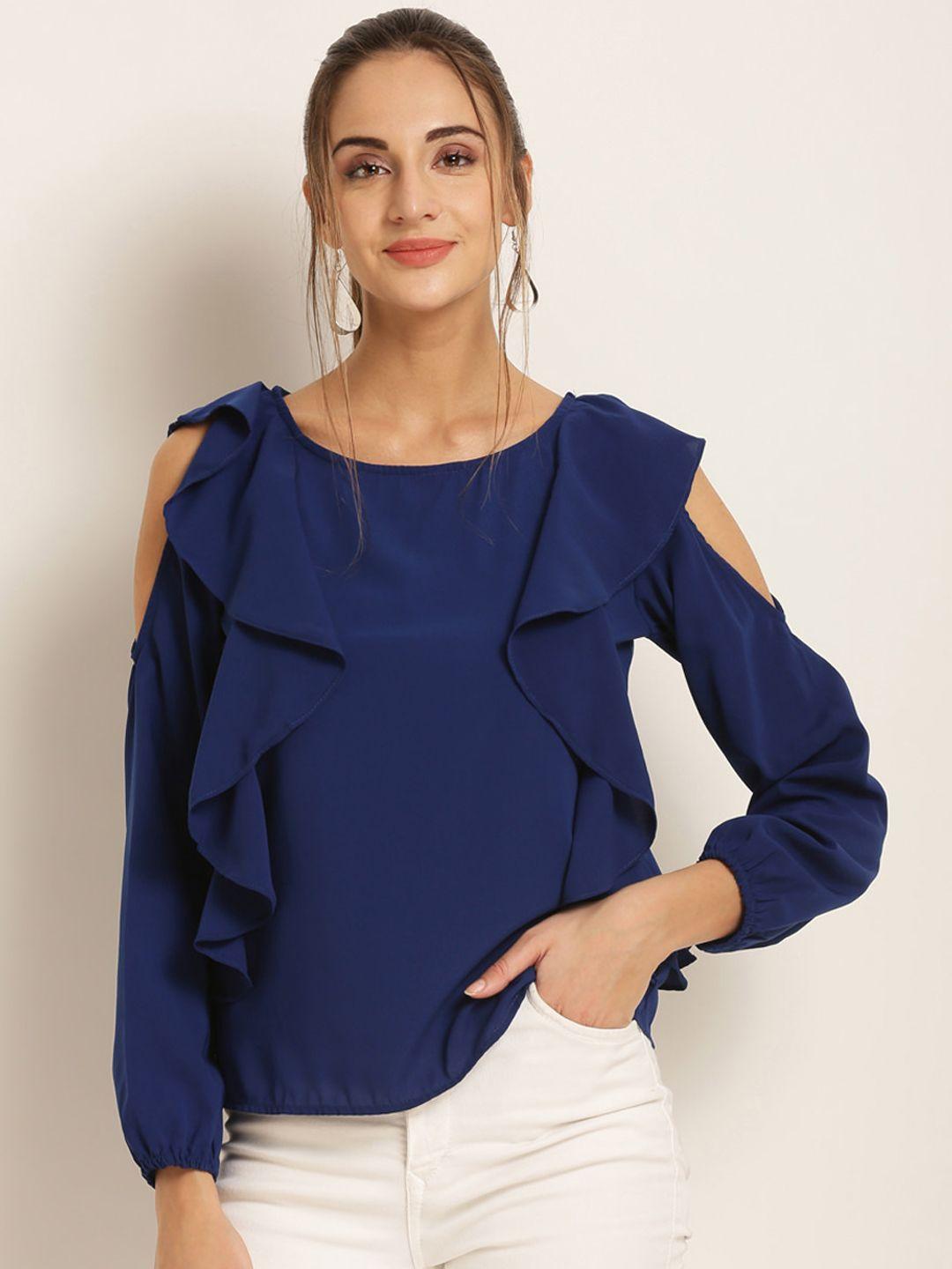 harpa women navy blue solid top