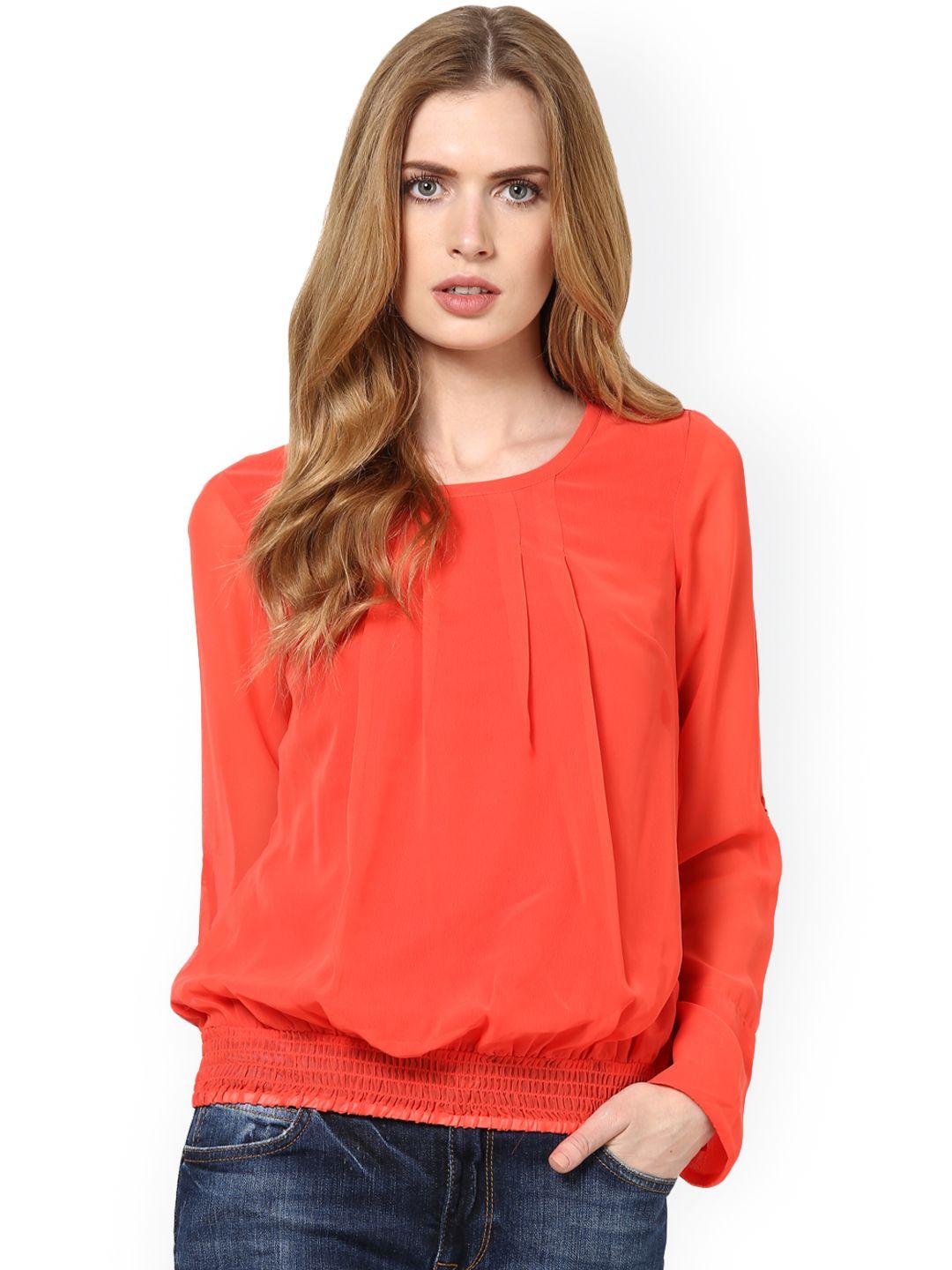 harpa women orange blouson top