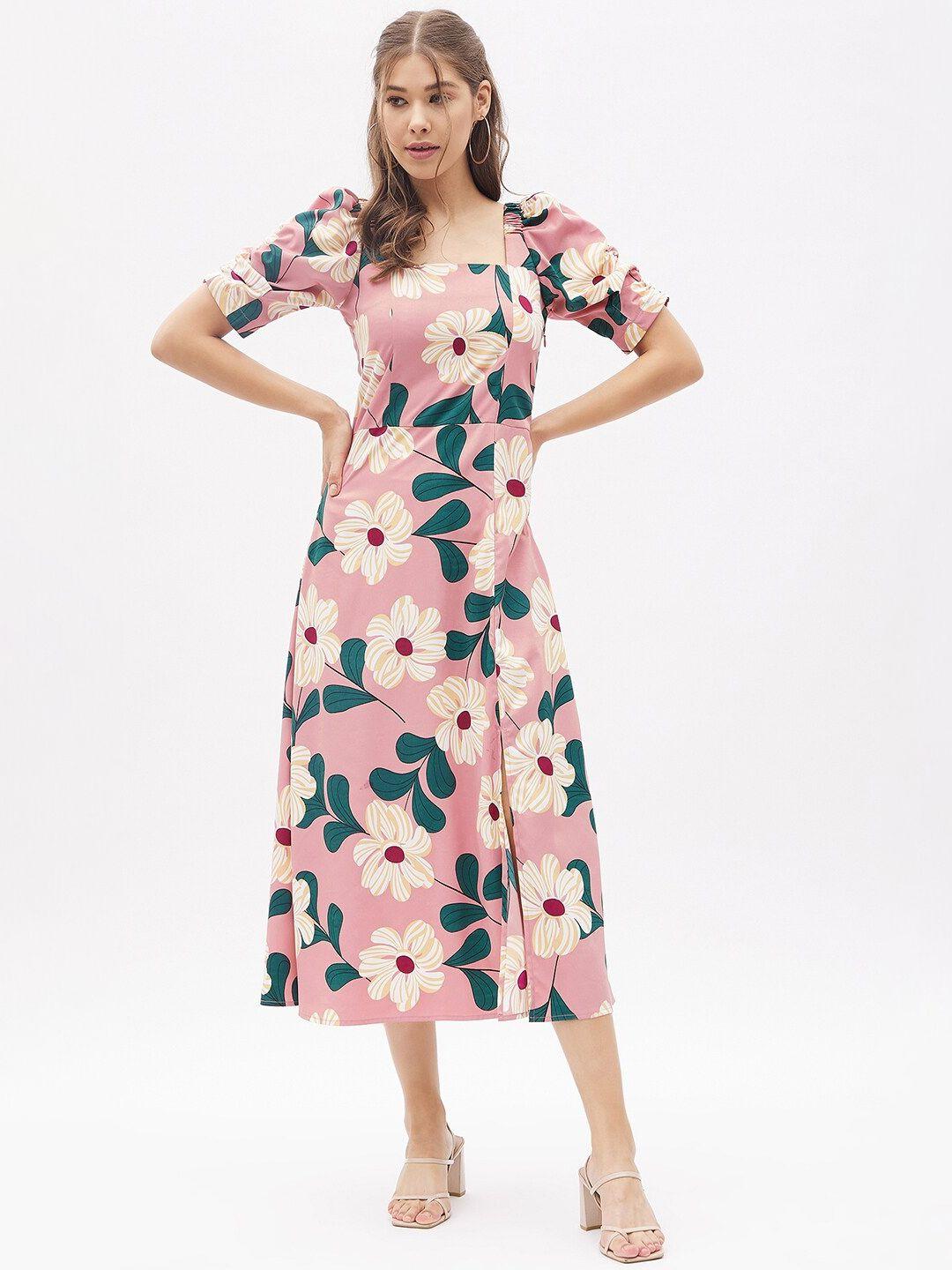 harpa women pink floral printed midi dress