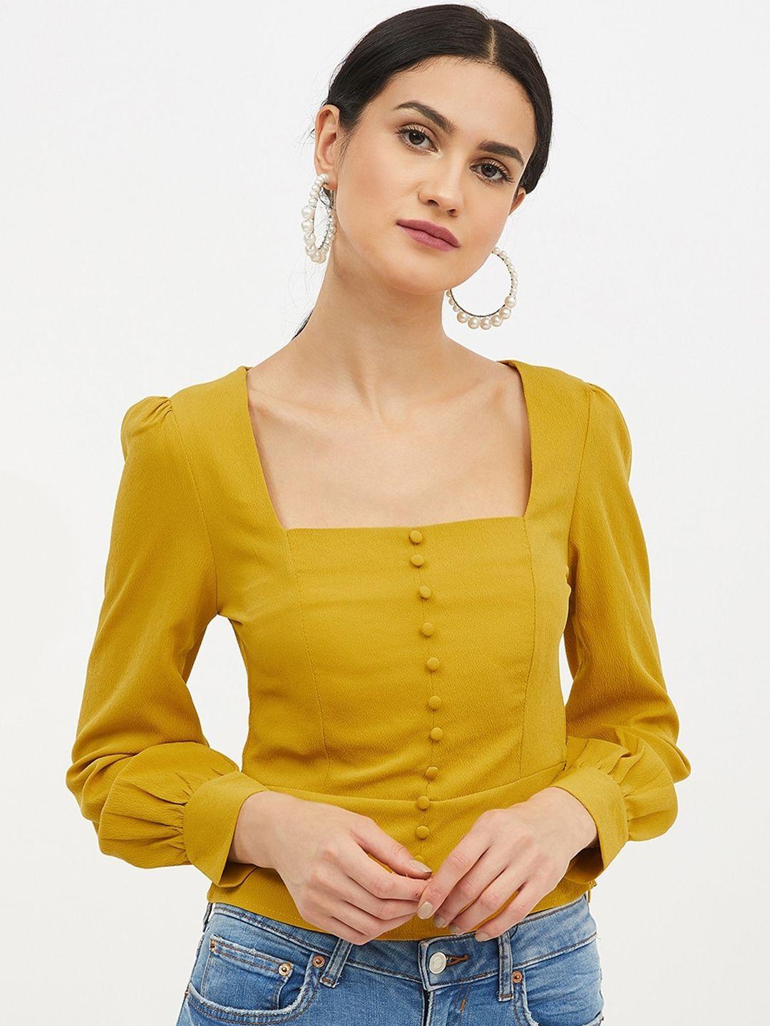 harpa women yellow solid top