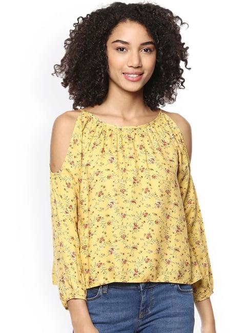 harpa yellow floral print top