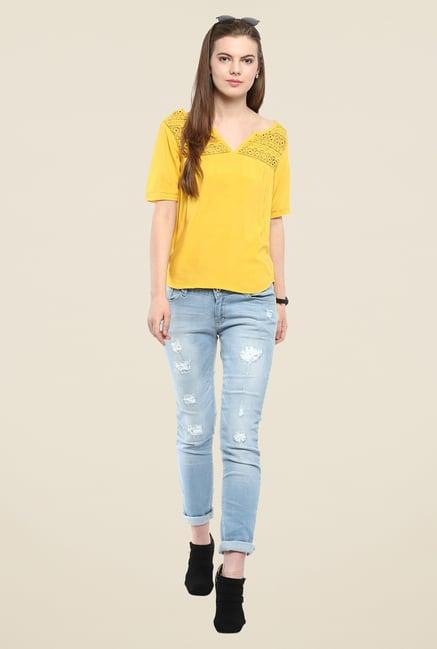 harpa yellow lace top