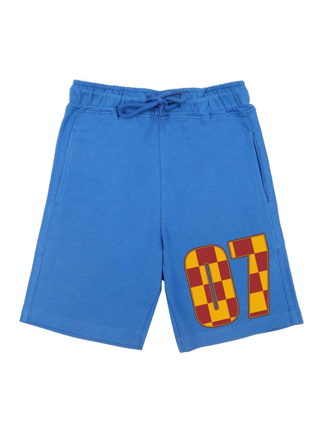 harry potter by wear your mind boys blue & yellow harry potter printed shorts