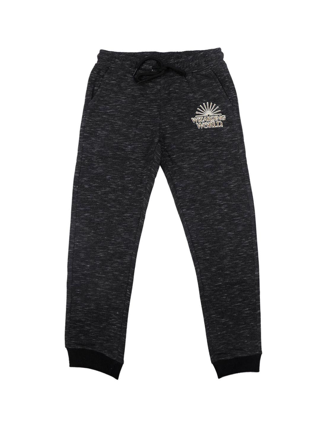 harry potter kids charcoal grey solid straight fit joggers