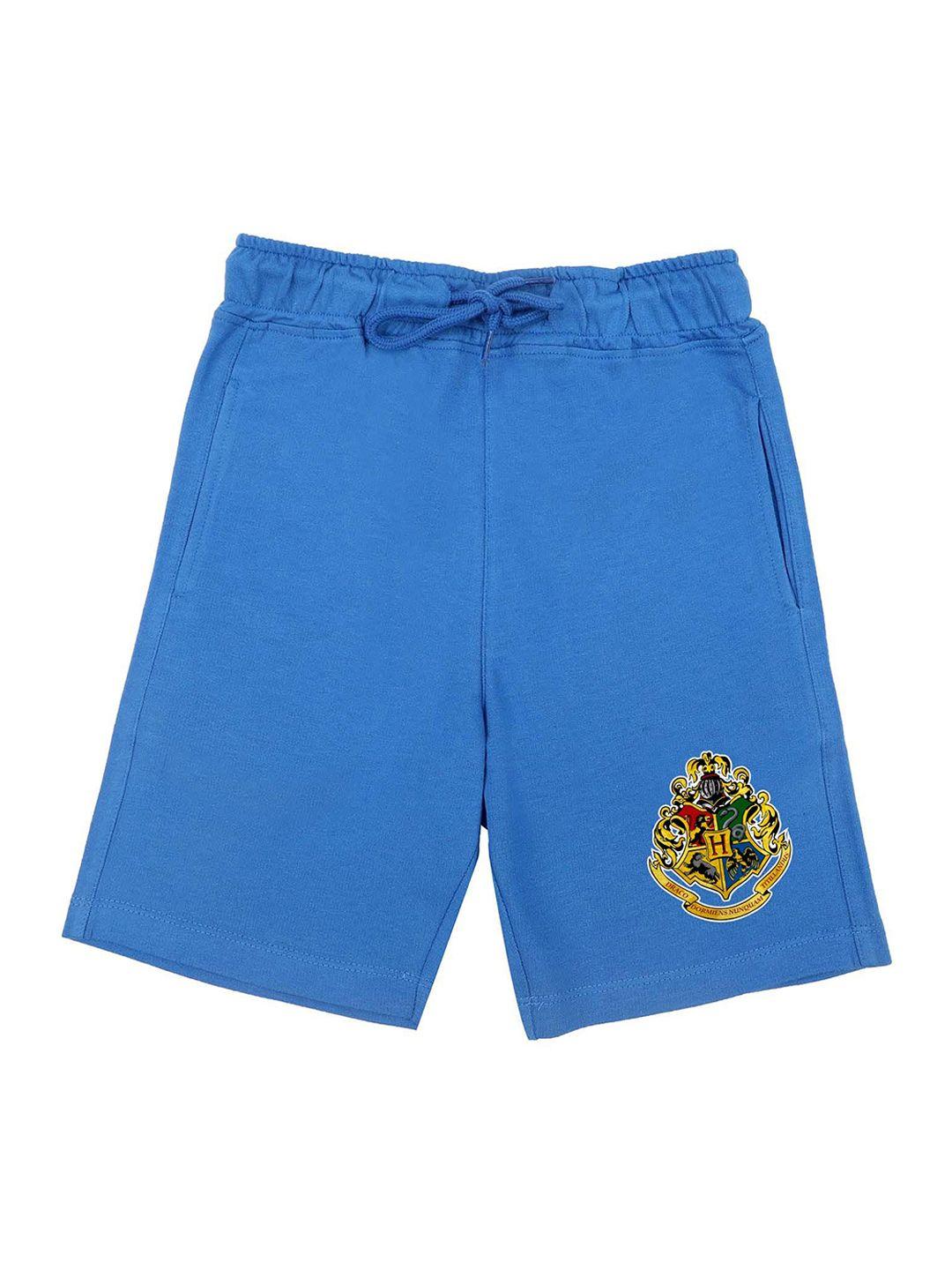 harry potter boys blue printed regular fit regular shorts