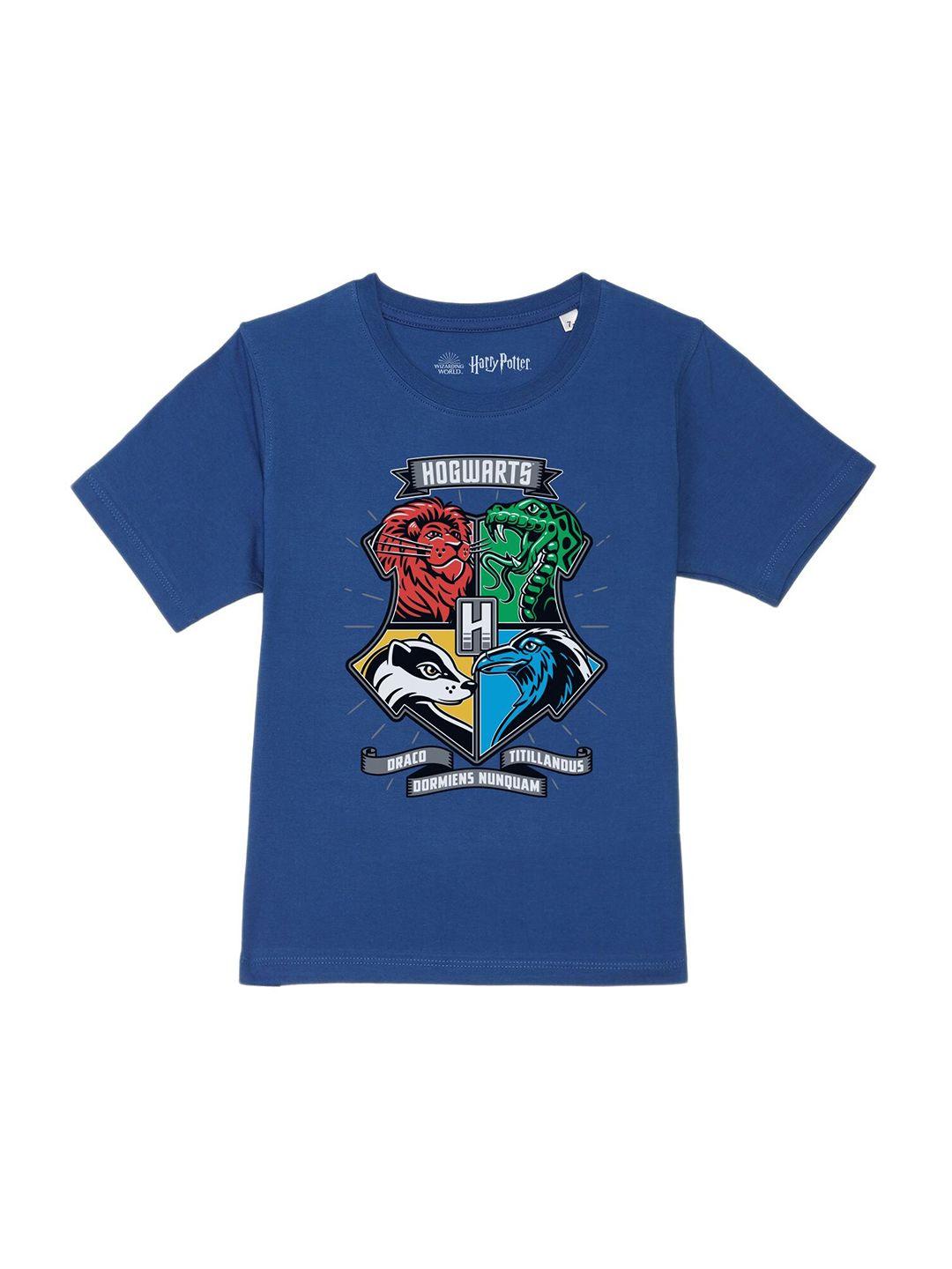 harry potter by wear your mind boys blue high neck t-shirt