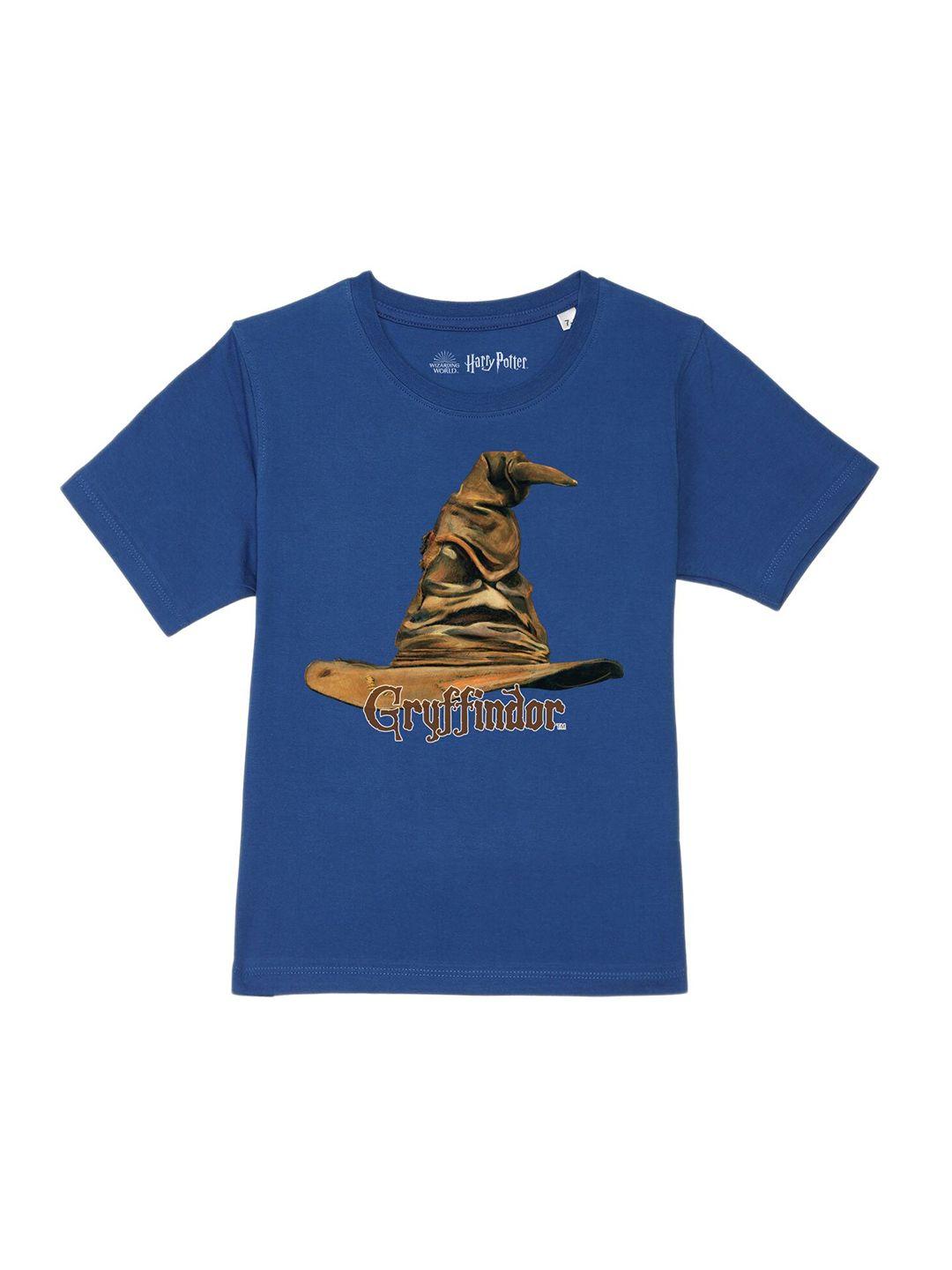 harry potter by wear your mind boys blue printed t-shirt