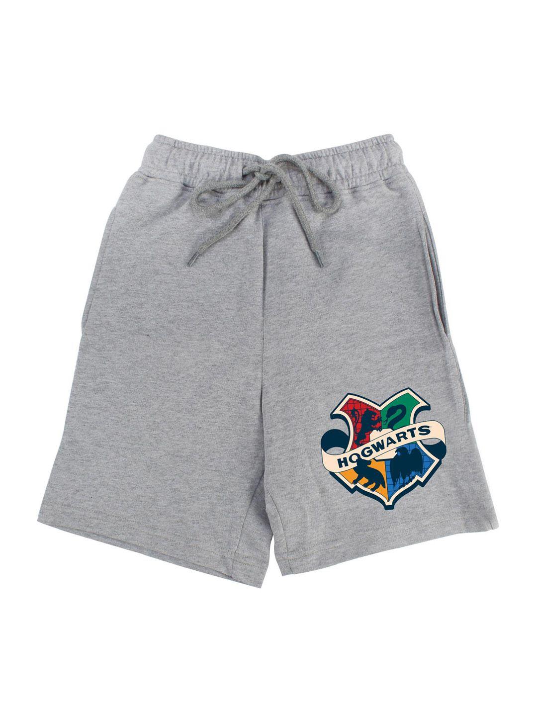harry potter by wear your mind boys grey printed harry potter shorts