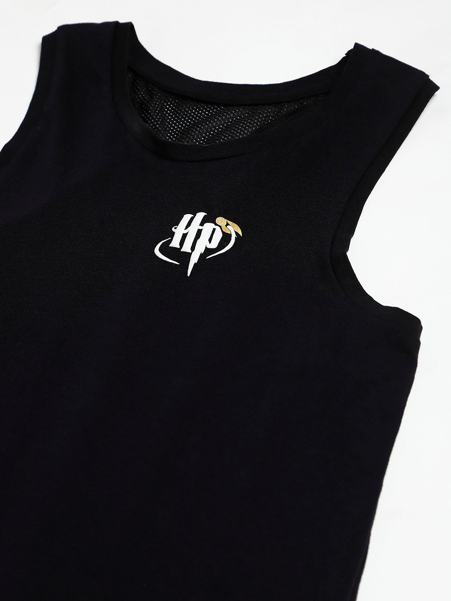 harry potter featured black tank top for women