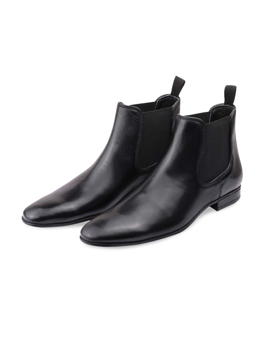 harrykson london men solid leather lightweight boots