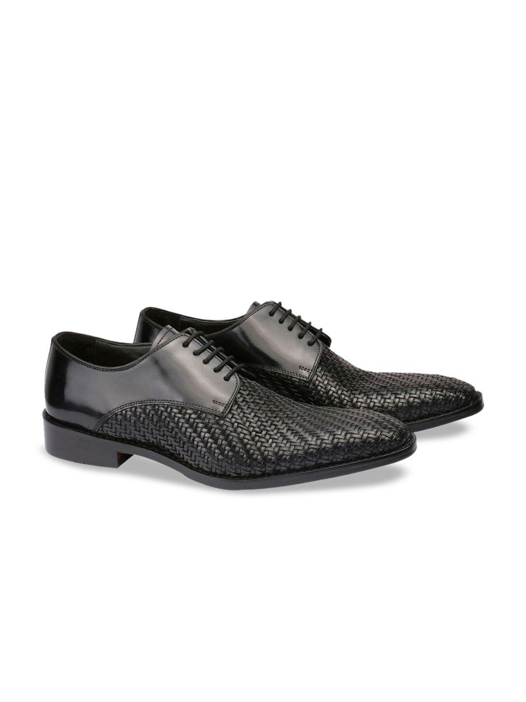 harrykson london men textured leather formal derbys