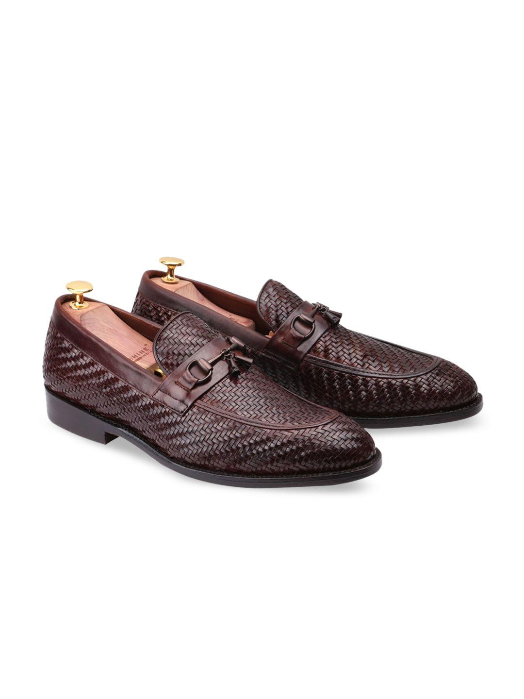 harrykson london men textured leather formal horsebit loafers