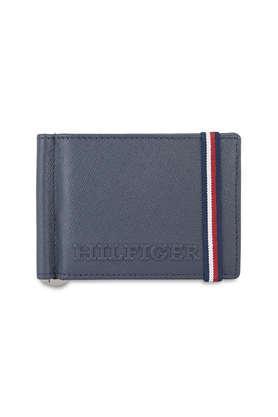 harstad leather formal men's money clip - navy