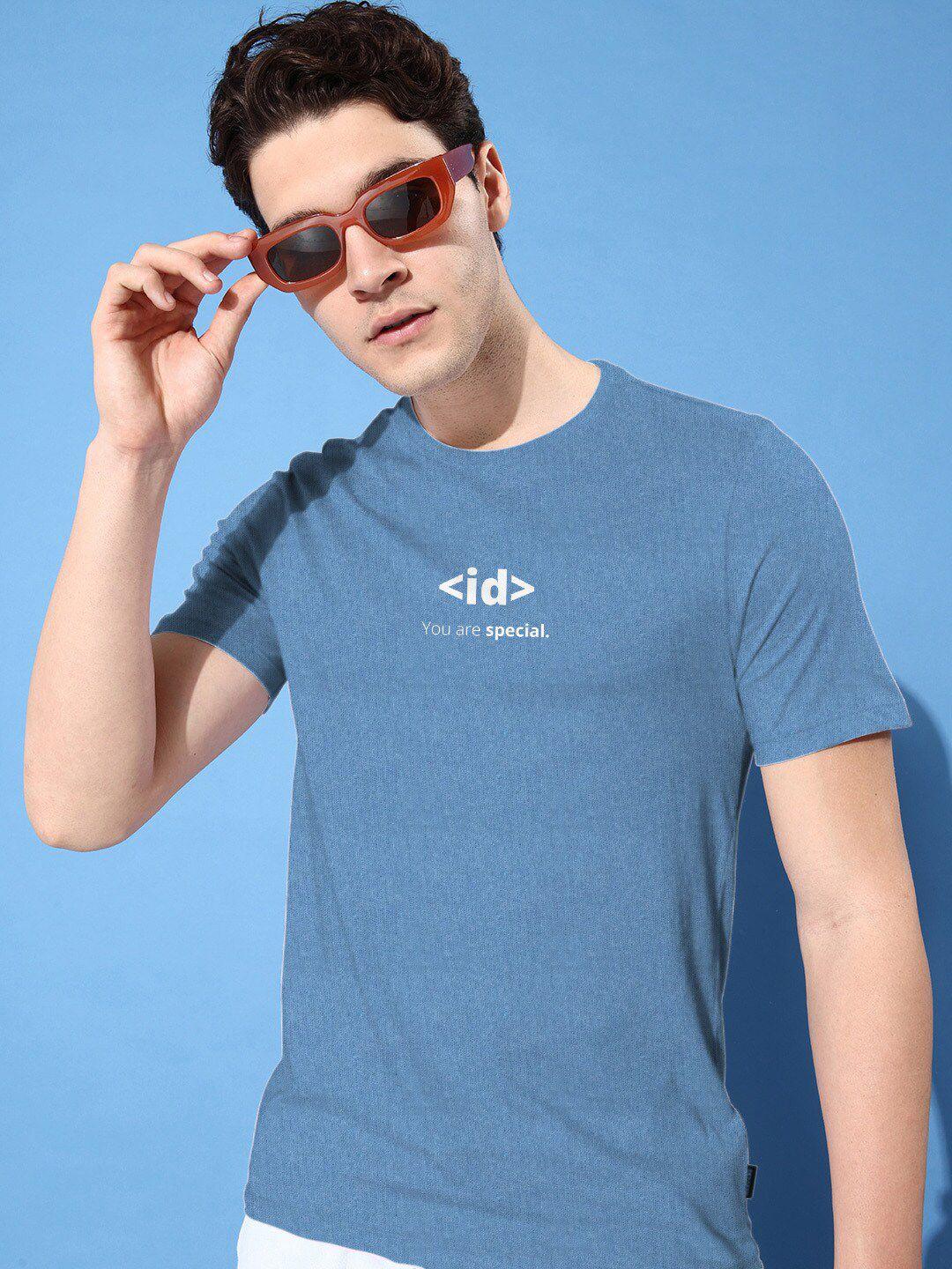 harvard blue typography printed t-shirt