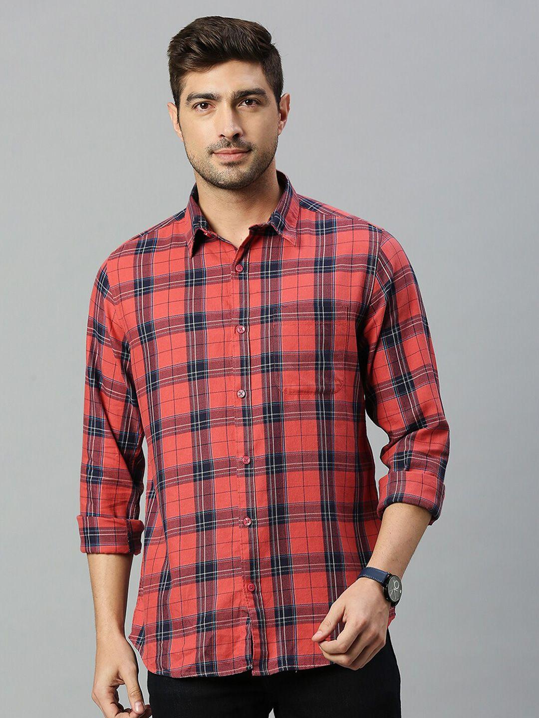 harvard classic fit tartan checked opaque casual pure cotton shirt