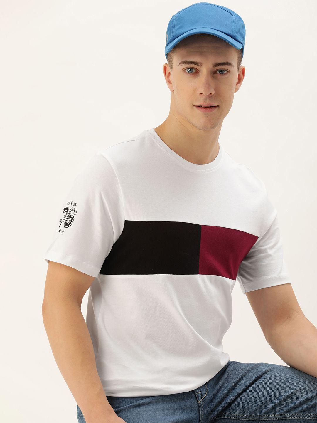 harvard colourblocked pure cotton t-shirt