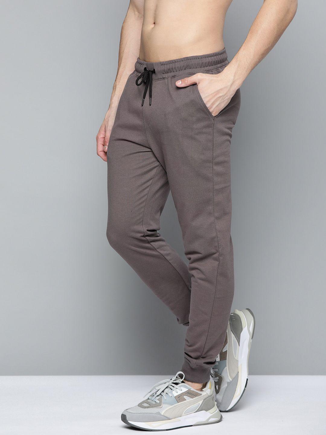 harvard men grey solid joggers