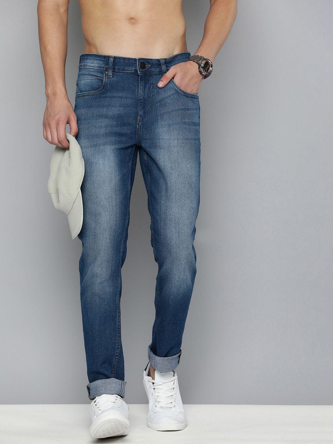 harvard men tapered fit light fade jeans