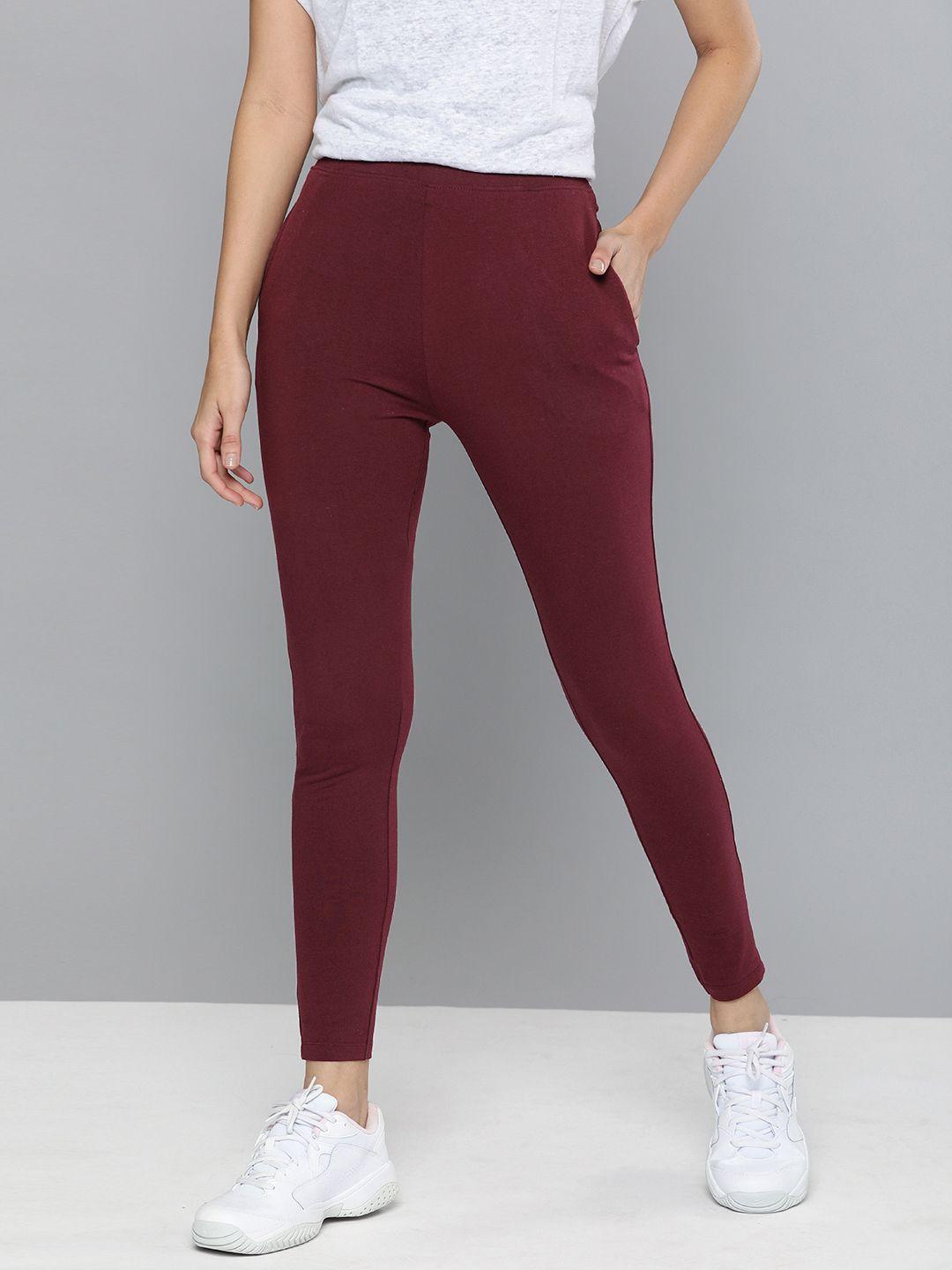 harvard women maroon solid joggers