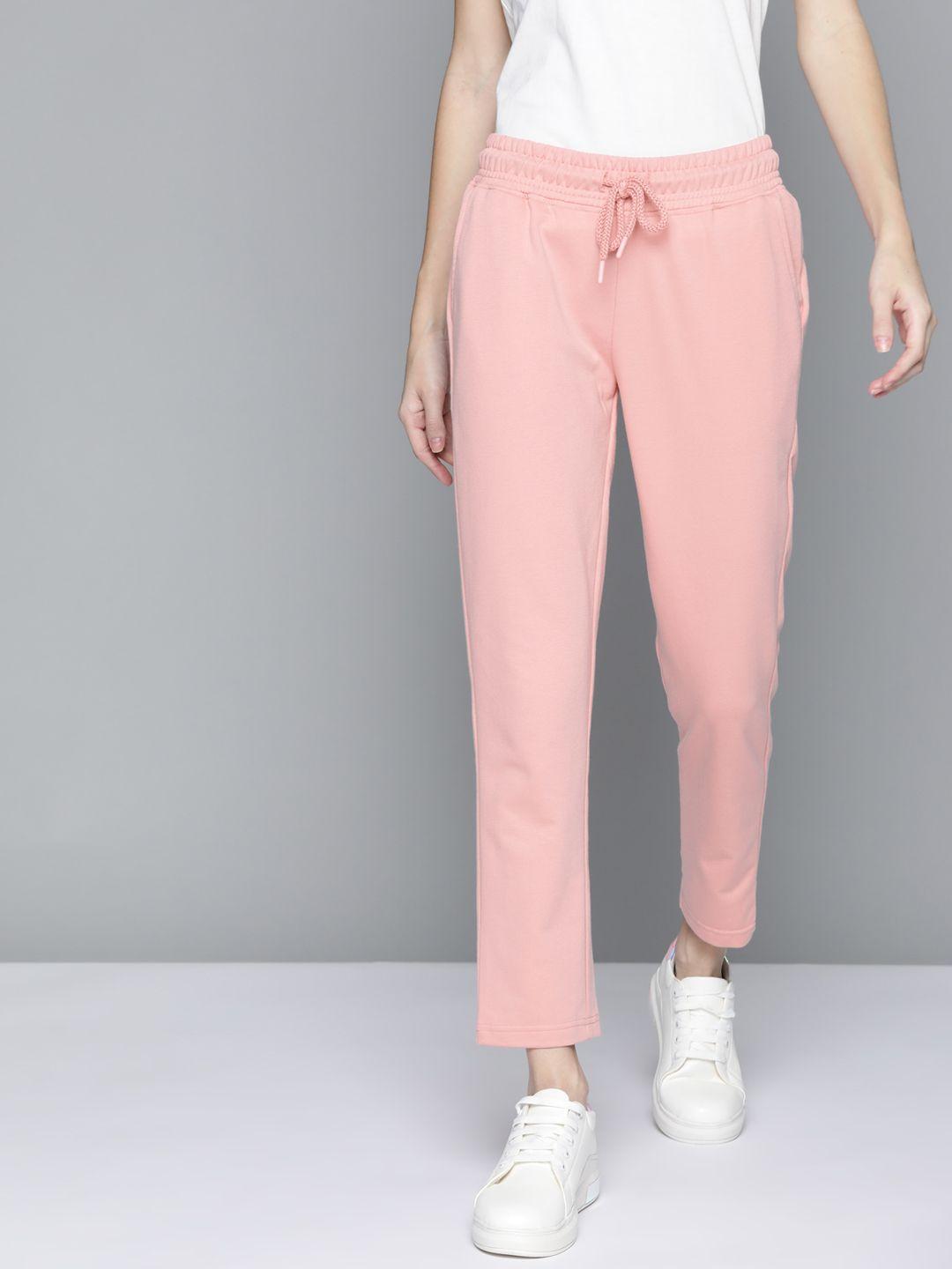 harvard women pink solid track pants