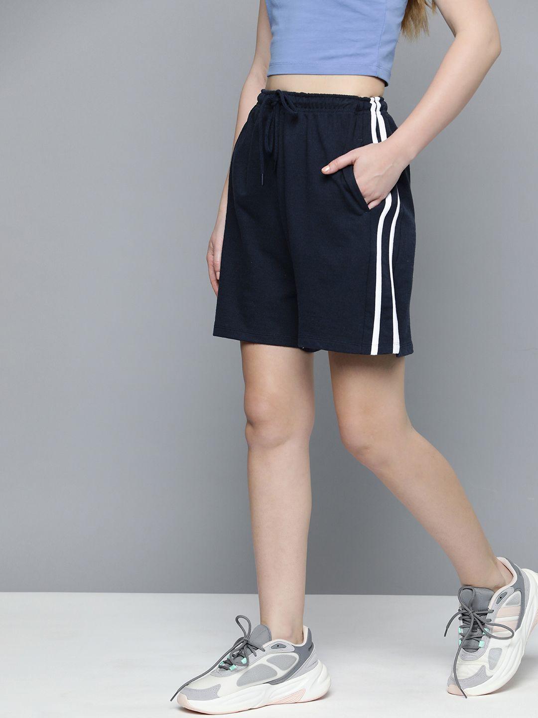 harvard women shorts with side stripe detail