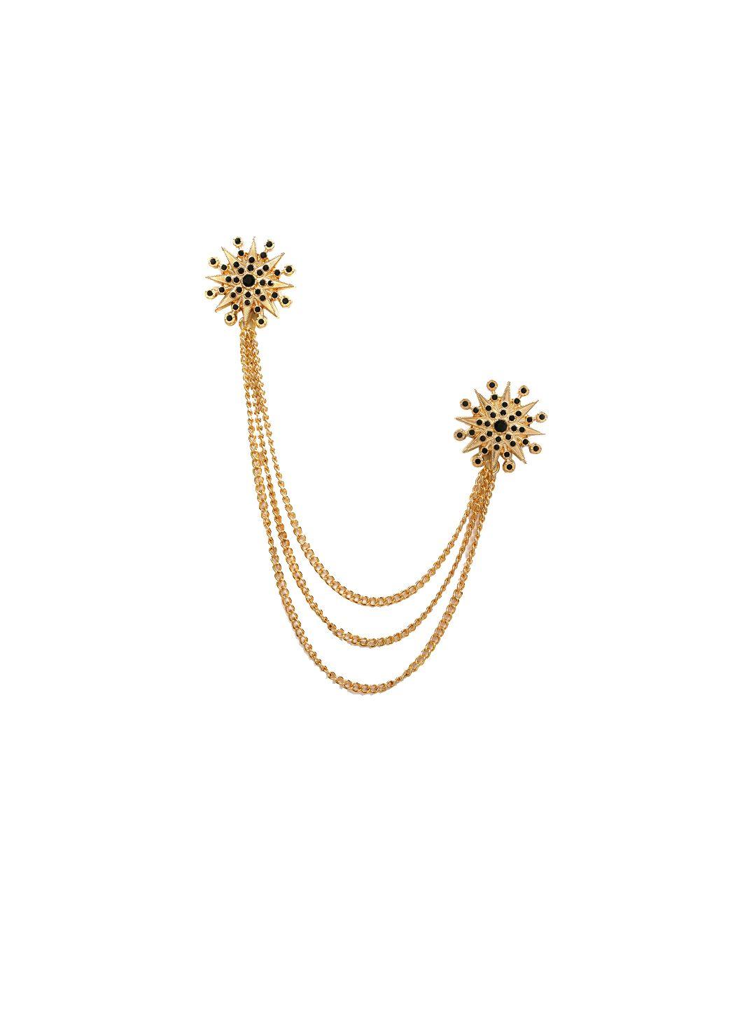 hashburys gold-toned  vintage chain brooch
