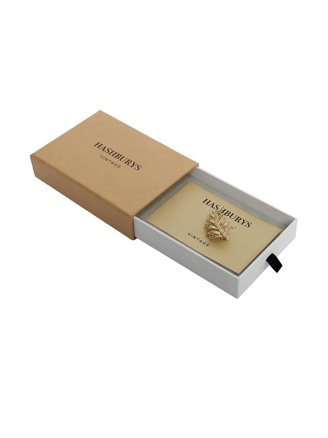 hashburys unisex gold-toned vintage lapel brooch pin