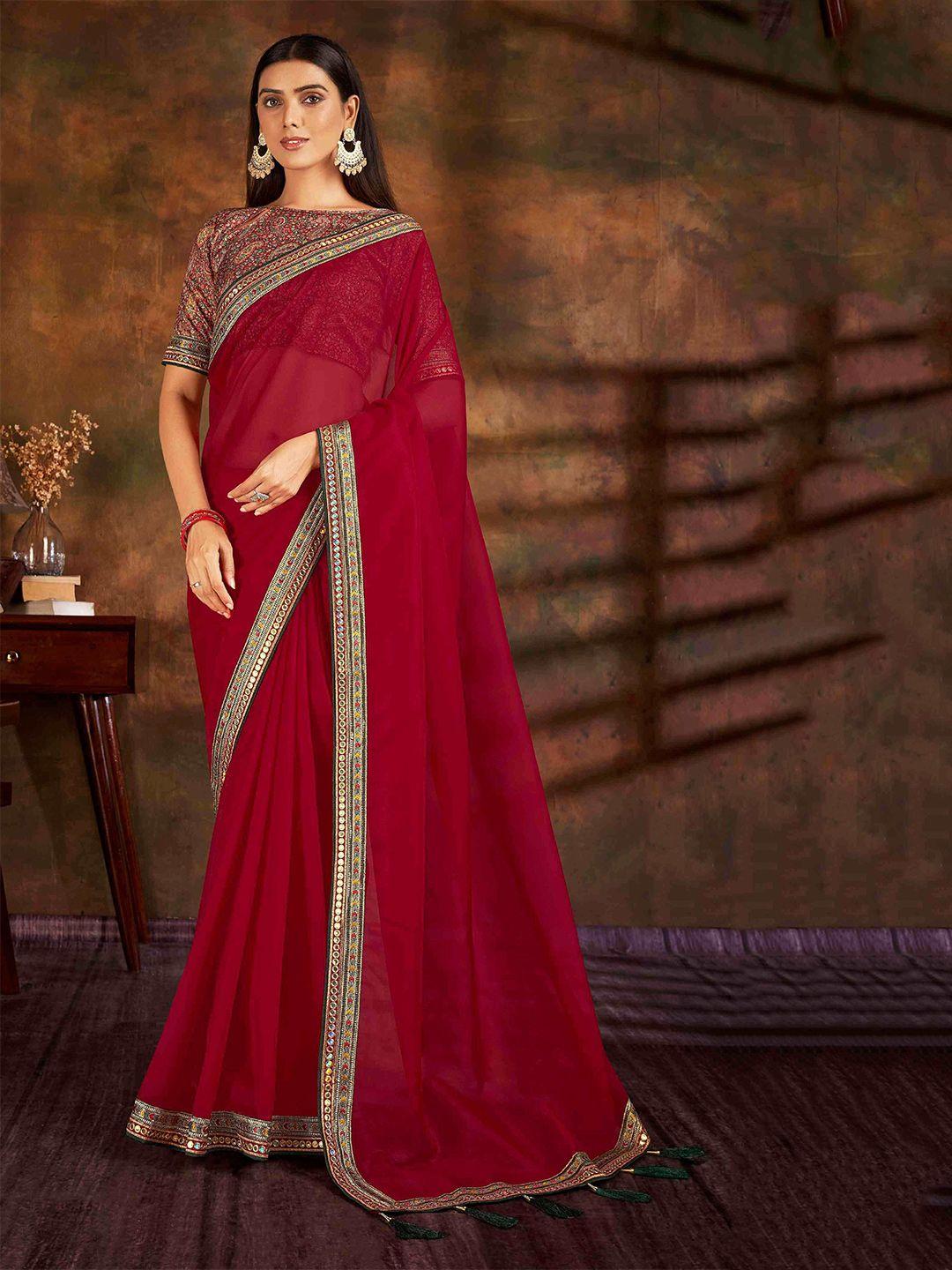 hasri embroidered organza saree