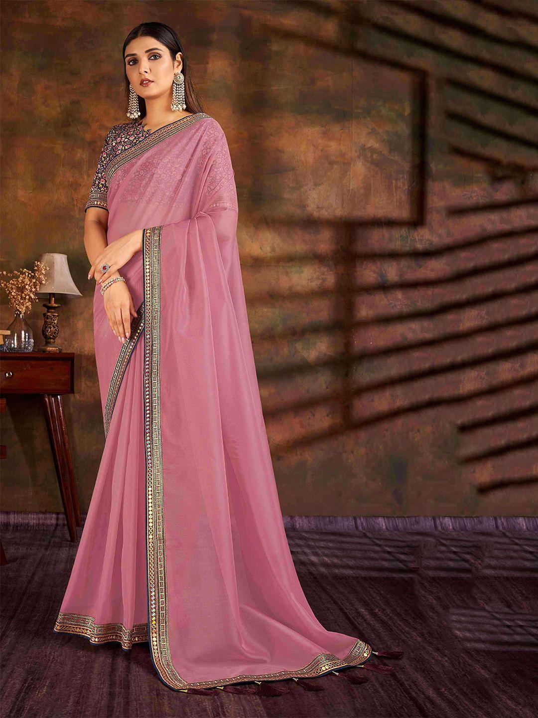 hasri embroidered organza saree