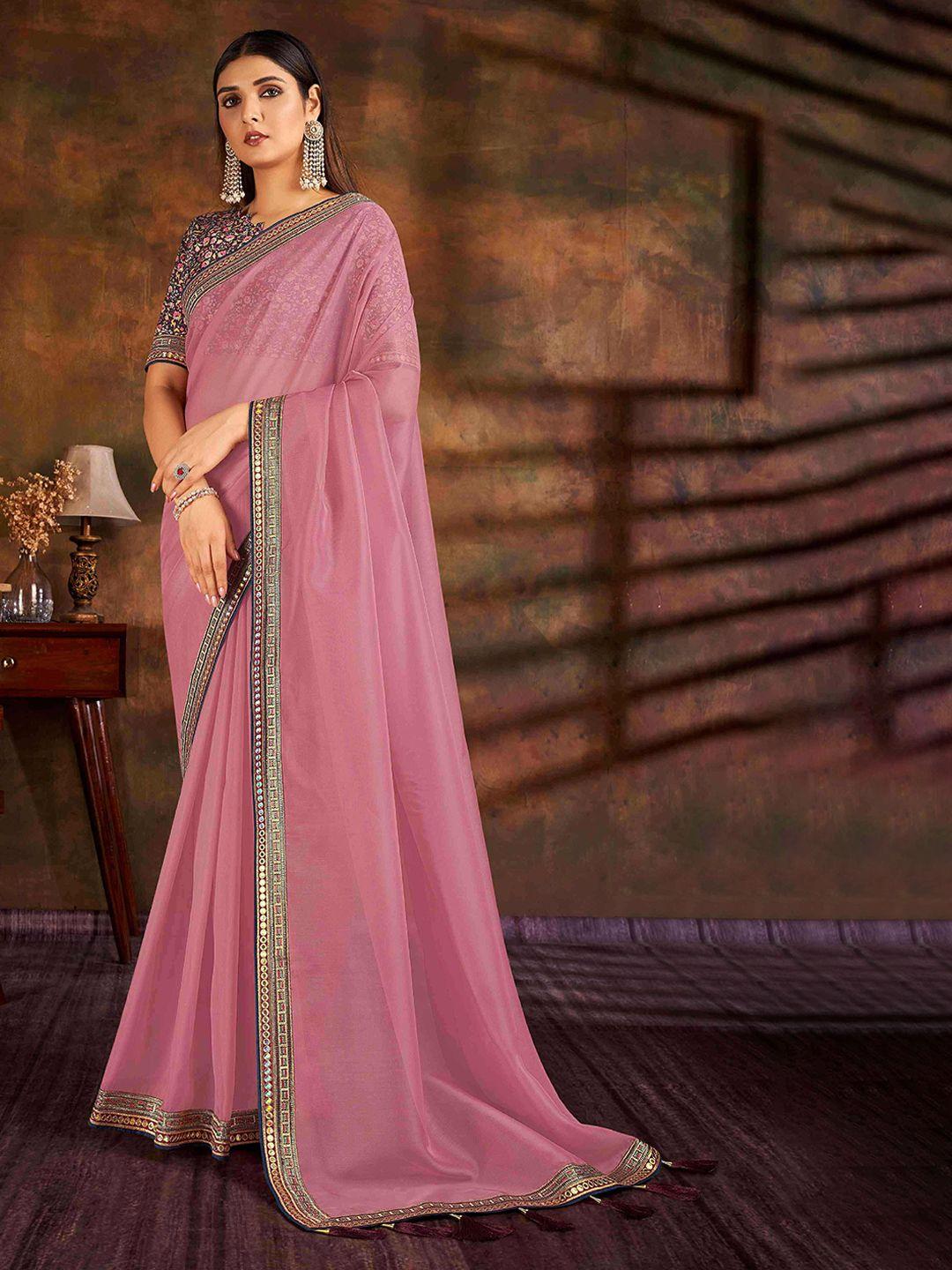 hasri embroidered organza saree