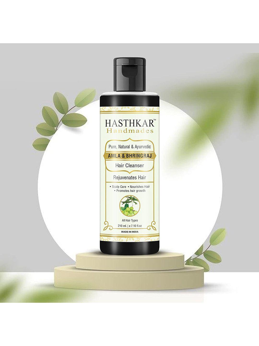 hasthkar handmades natural amla & bhringraj hair cleanser shampoo - 210 ml